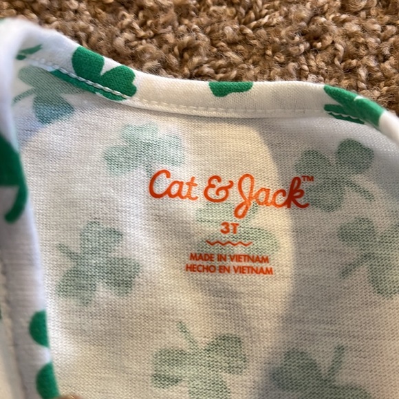 Like New! Size 3T Toddler Girl Cat & Jack St. Patrick’s Shamrock Dress - Picture 5 of 8